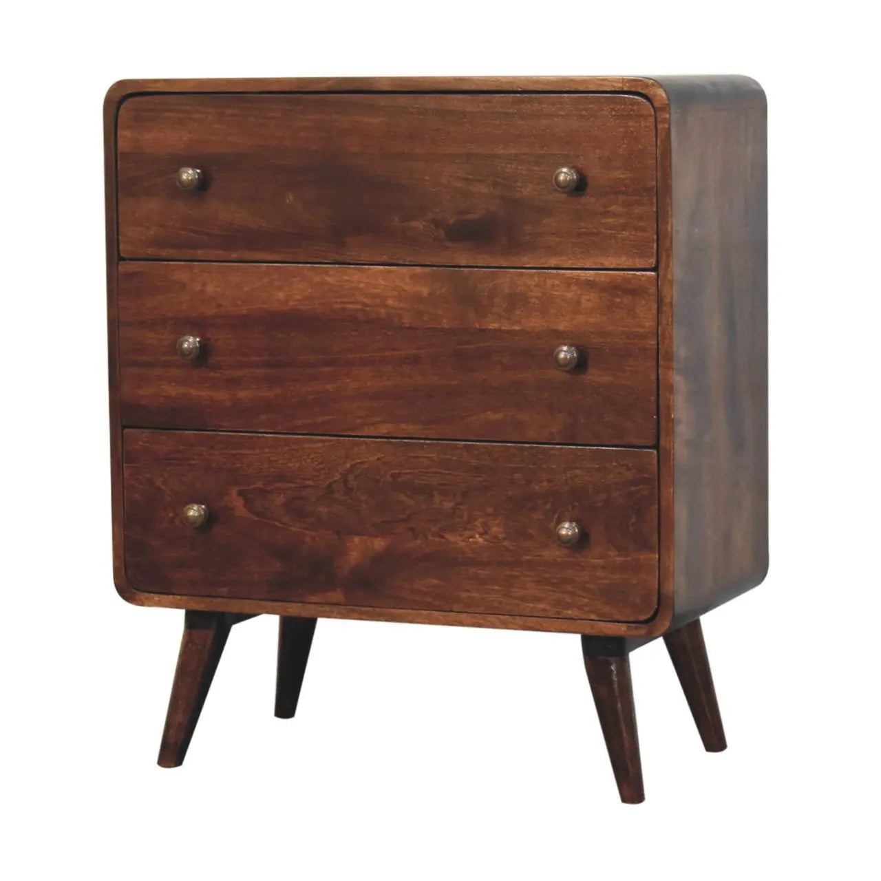 Curved California Walnut Chest - Living with Luxury