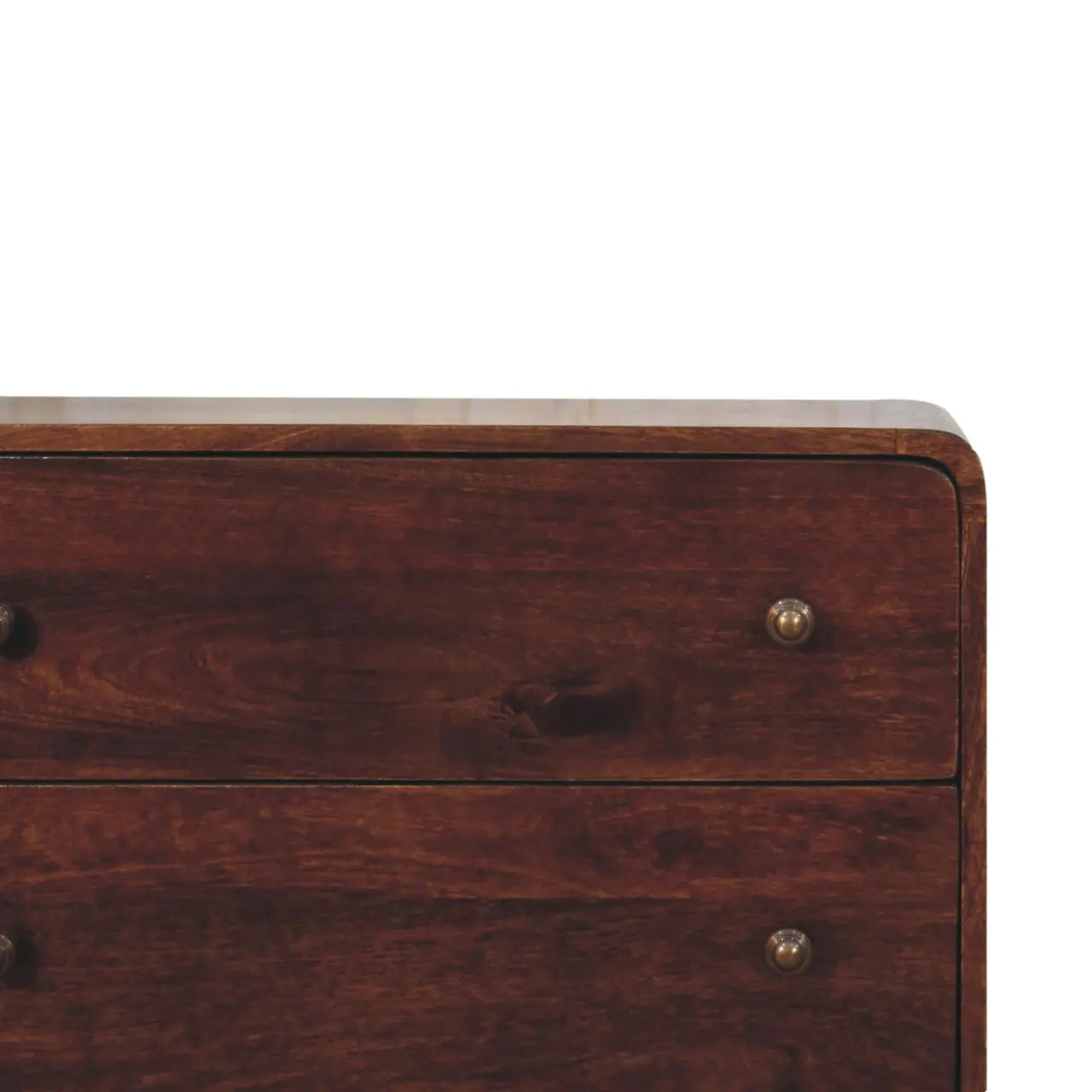 Curved California Walnut Chest - Living with Luxury