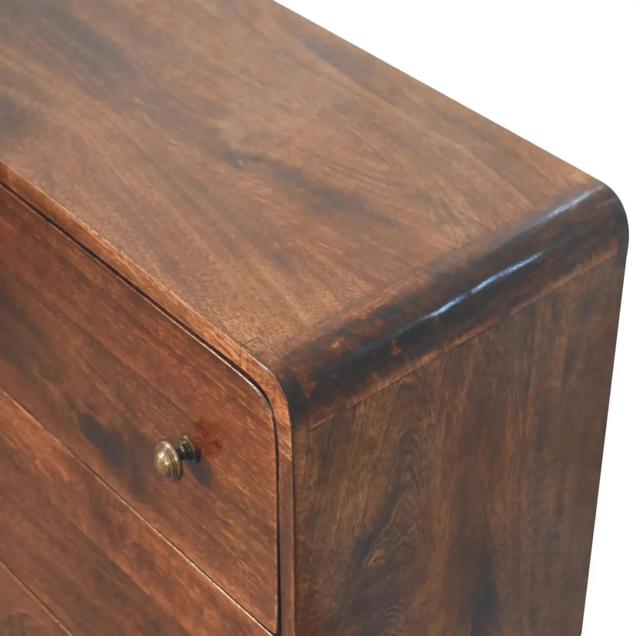 Curved California Walnut Chest - Living with Luxury