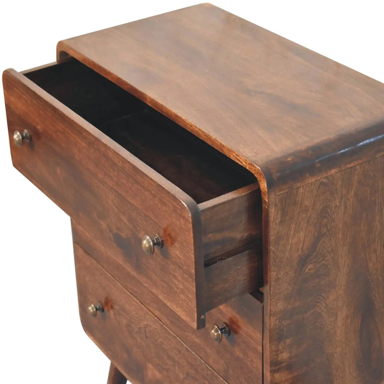 Curved California Walnut Chest - Living with Luxury