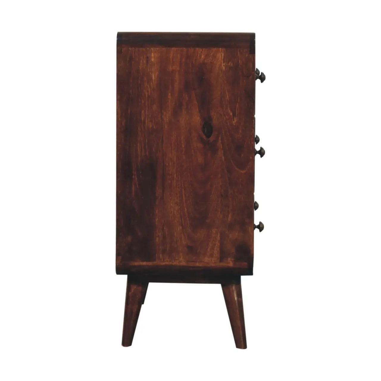 Curved California Walnut Chest - Living with Luxury