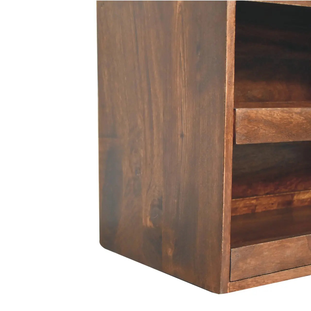 California Walnut & Mud Linen Pull out Shoe Bench - Living with Luxury