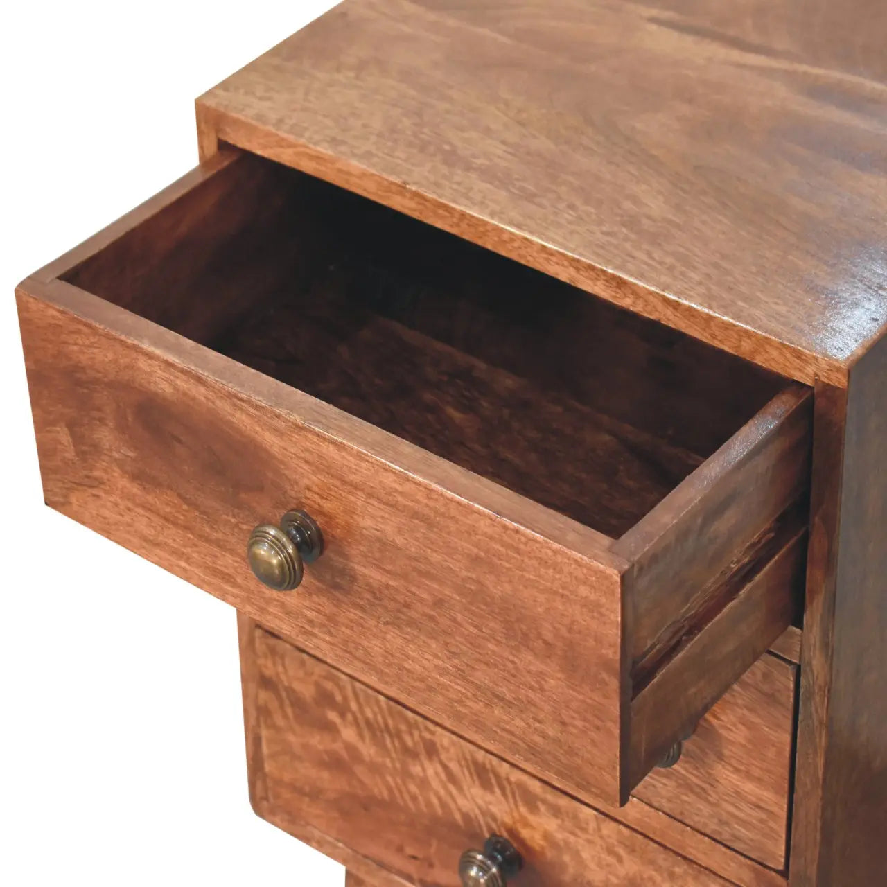 Honey Caramel Nordic Style 4 Drawer Multi Bedside - Living with Luxury