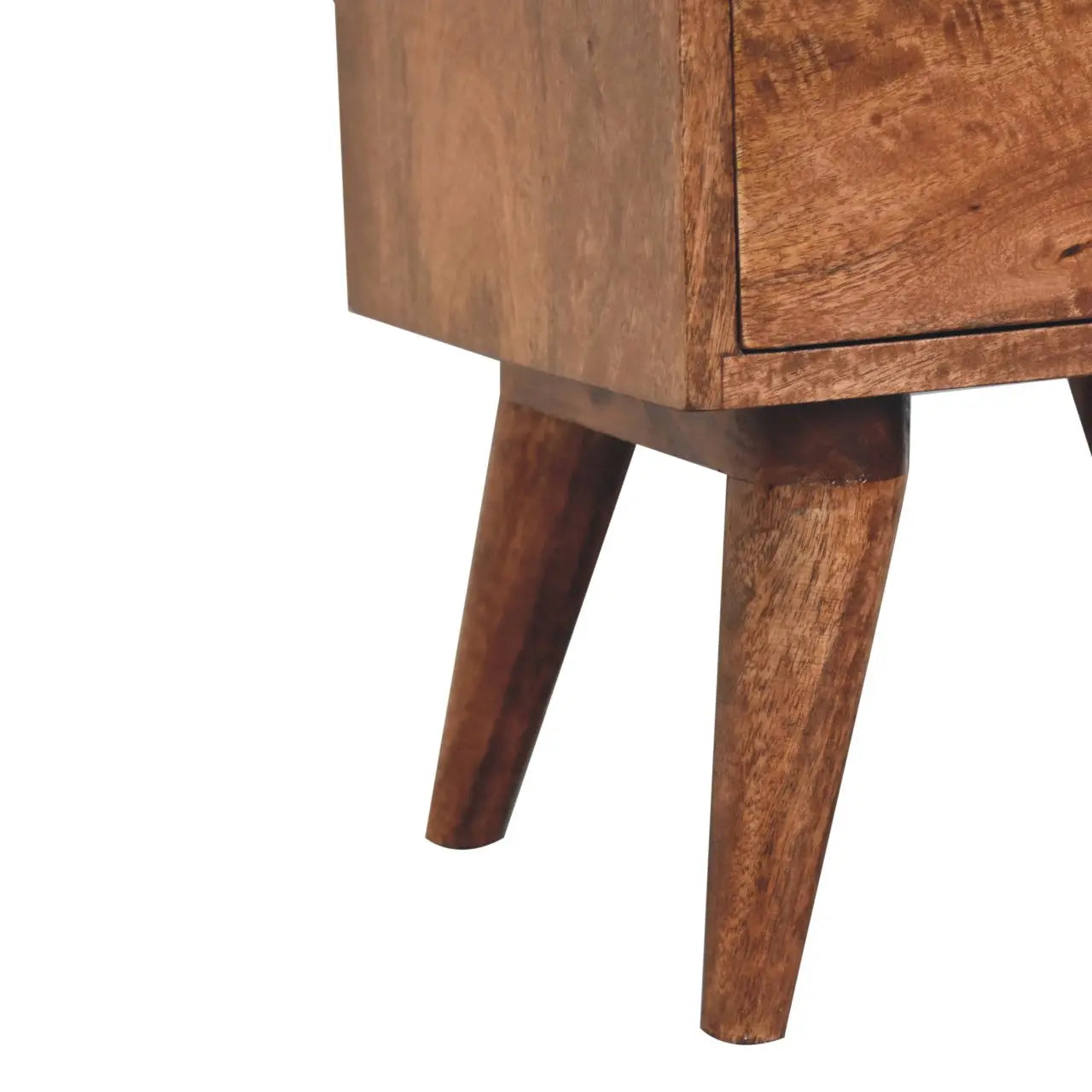 Honey Caramel Nordic Style 4 Drawer Multi Bedside - Living with Luxury