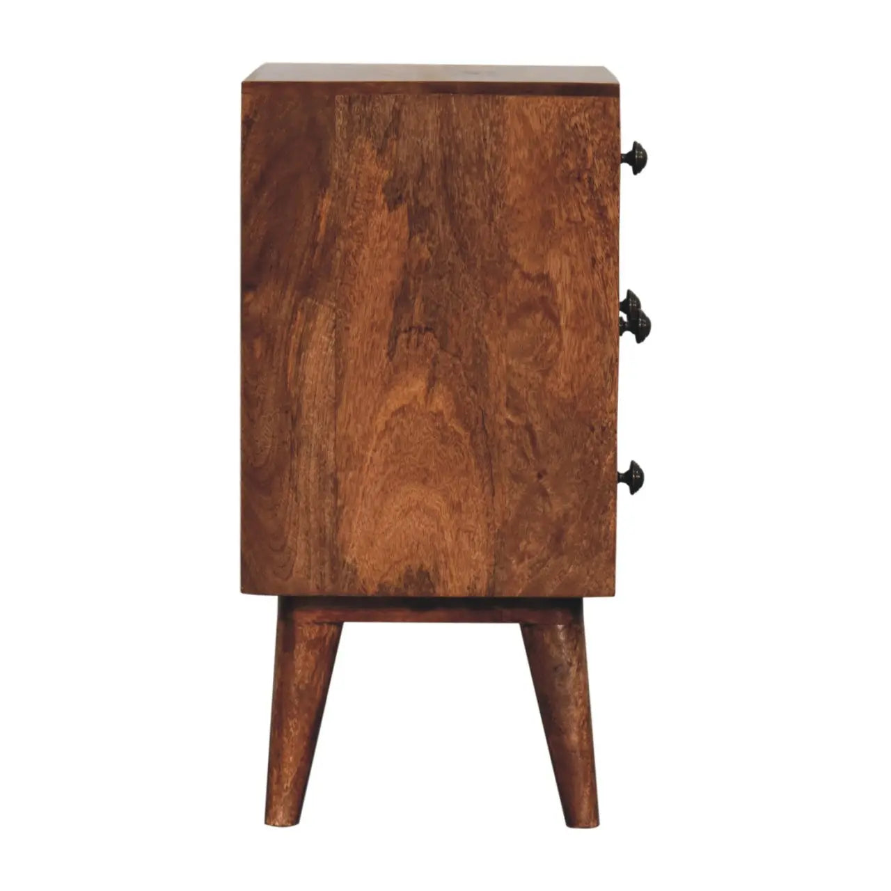 Honey Caramel Nordic Style 4 Drawer Multi Bedside - Living with Luxury