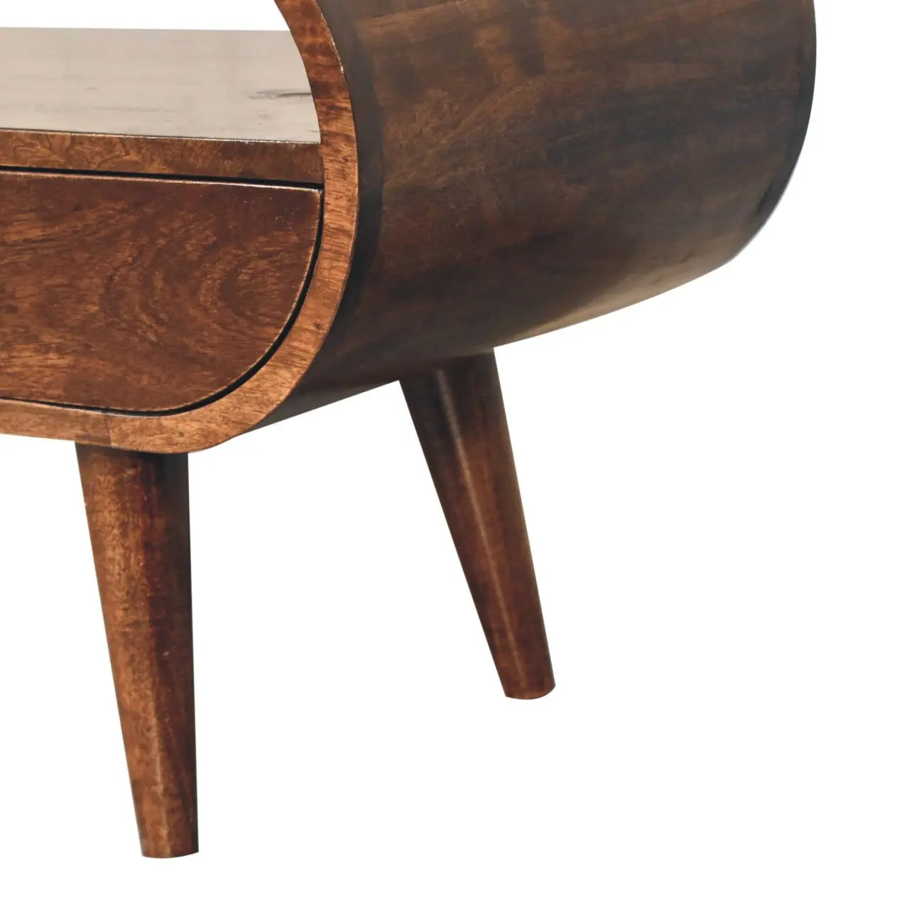 California Walnut Circular TV Stand - Living with Luxury