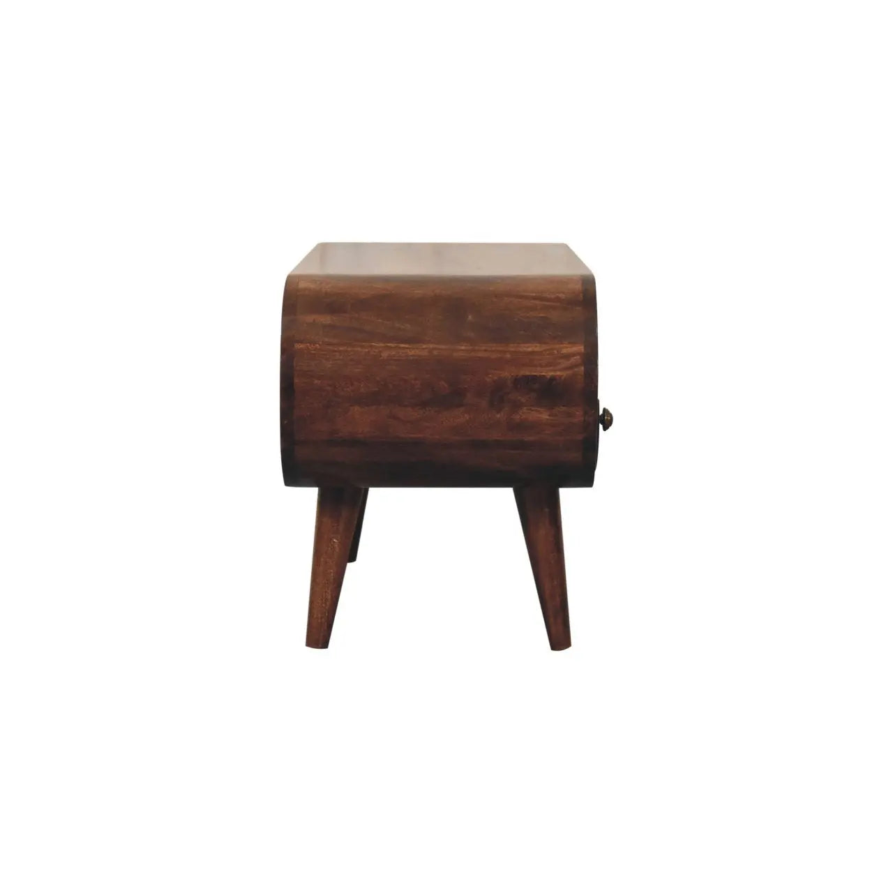 California Walnut Circular TV Stand - Living with Luxury