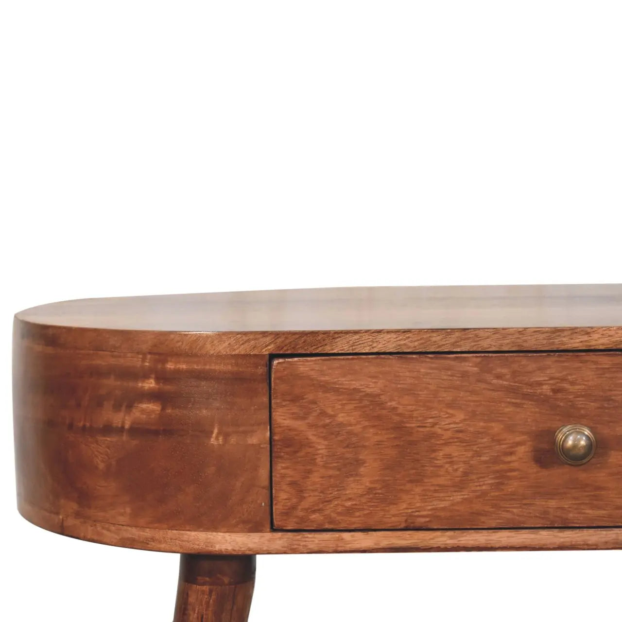 California Walnut Rounded Small Console Table - Living with Luxury