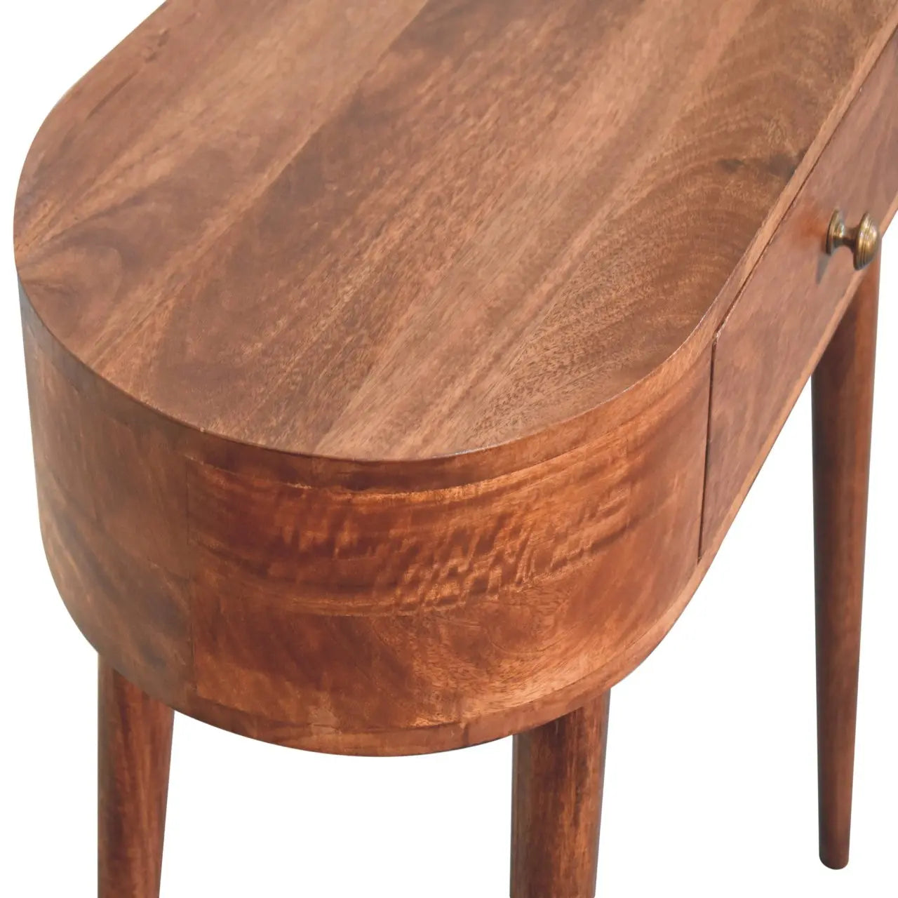 California Walnut Rounded Small Console Table - Living with Luxury