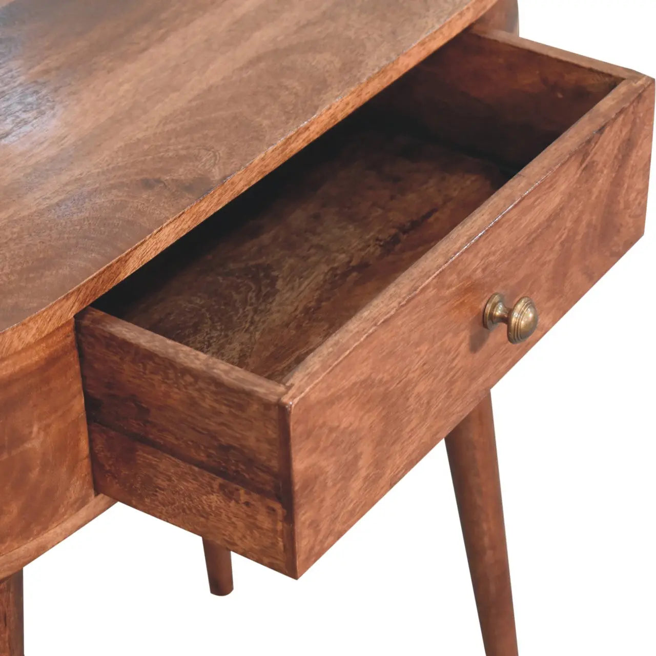 California Walnut Rounded Small Console Table - Living with Luxury