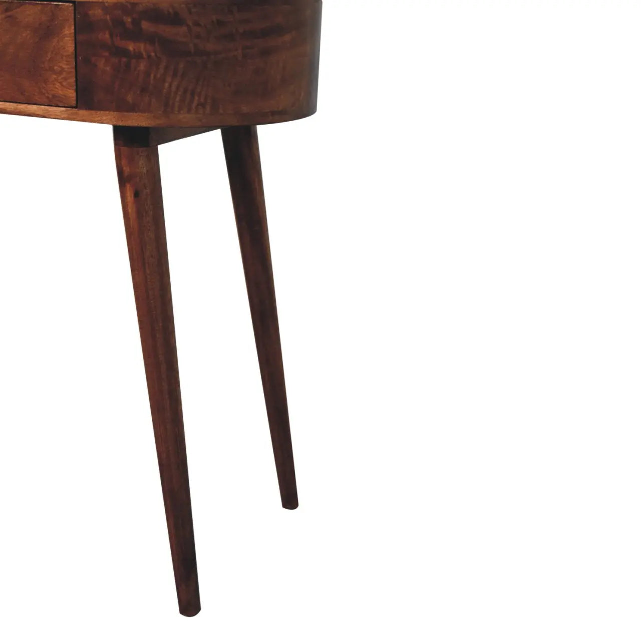 California Walnut Rounded Small Console Table - Living with Luxury