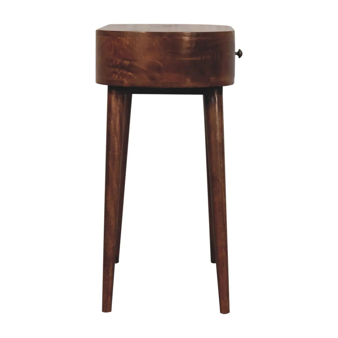 California Walnut Rounded Small Console Table - Living with Luxury