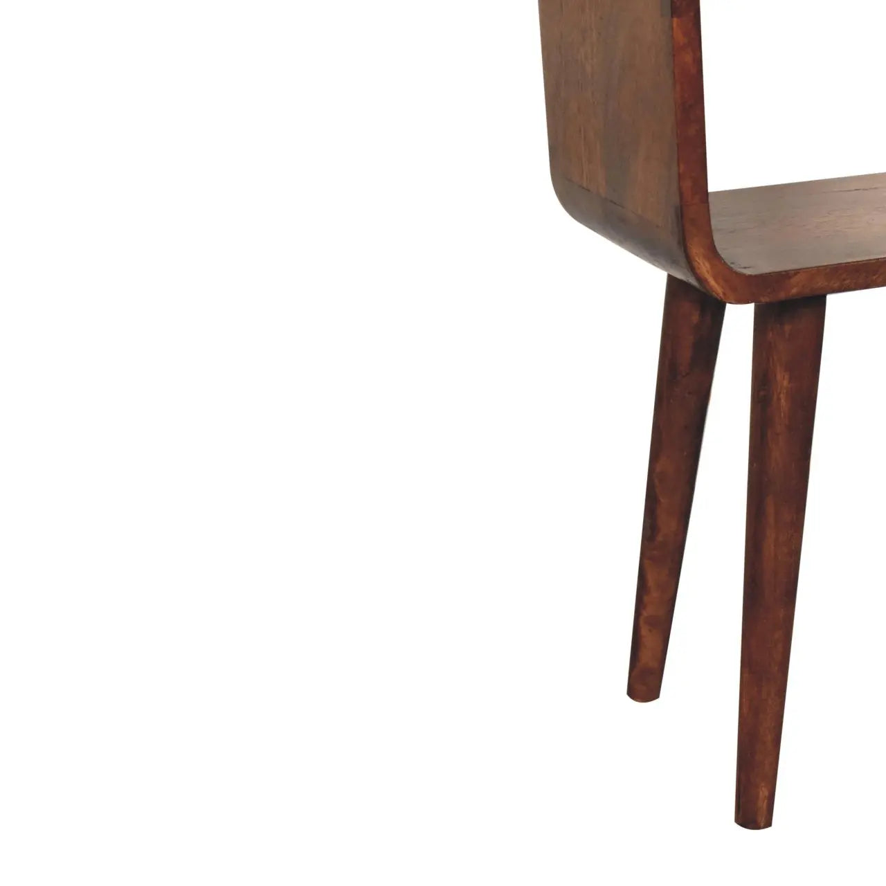 Mini Honey Caramel Curved Open Bedside - Living with Luxury