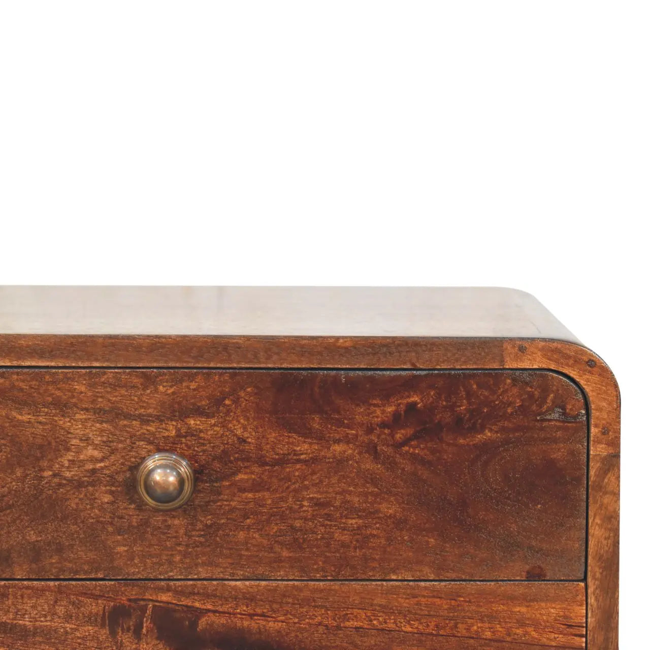 Curved California Walnut Bedside - Living with Luxury