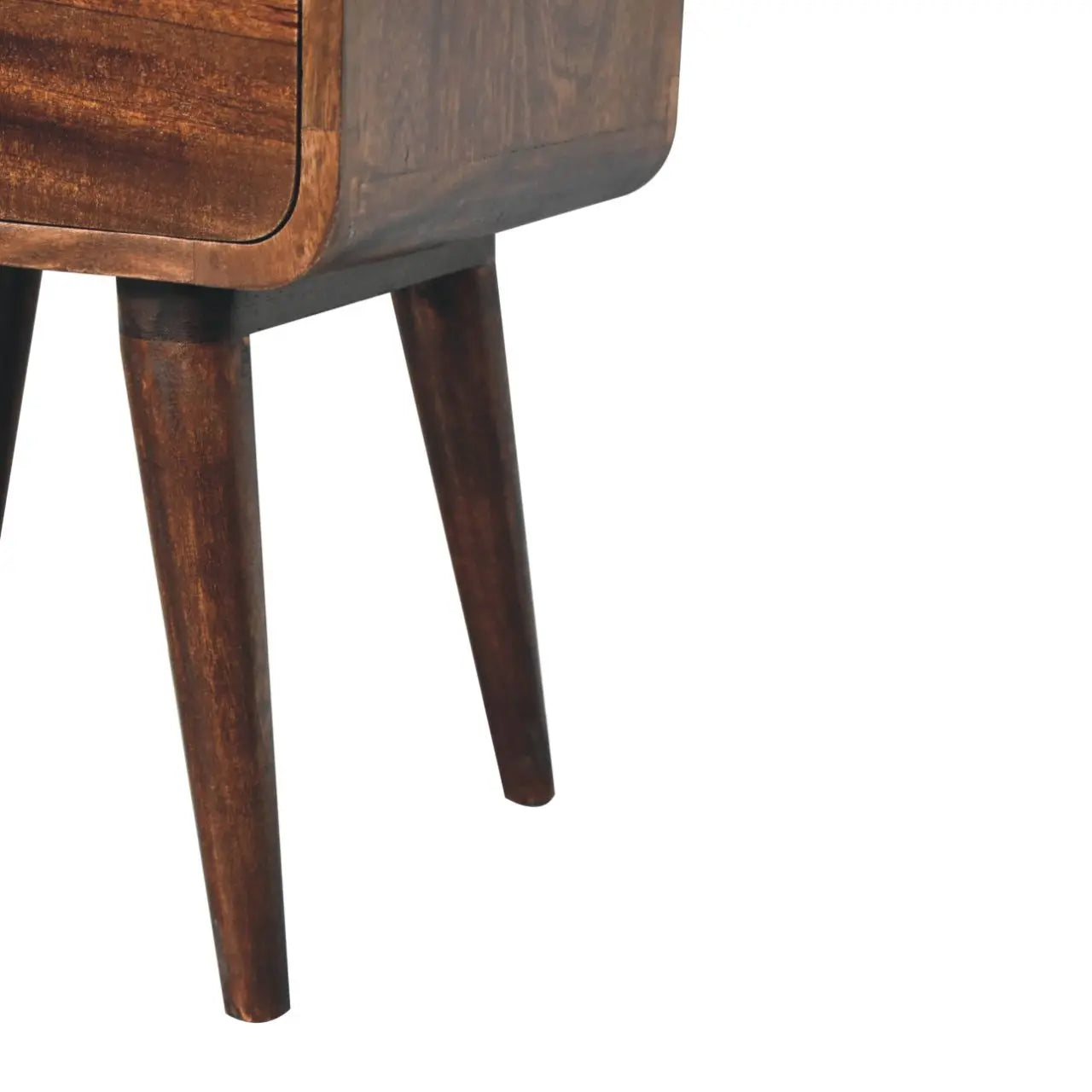 Curved California Walnut Bedside - Living with Luxury