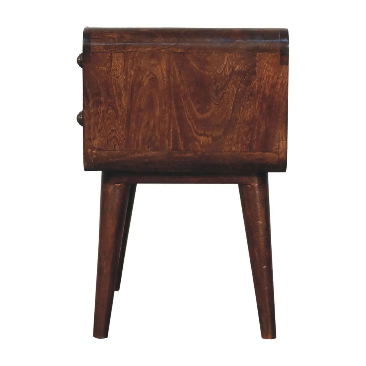 Curved California Walnut Bedside - Living with Luxury