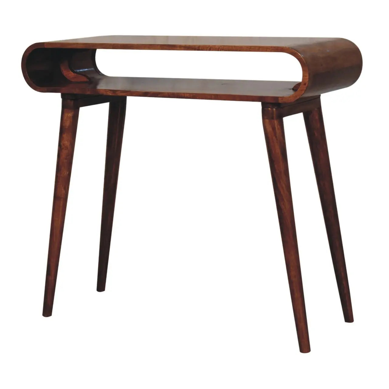Amaya Honey Caramel Nordic Style Console Table - Living with Luxury