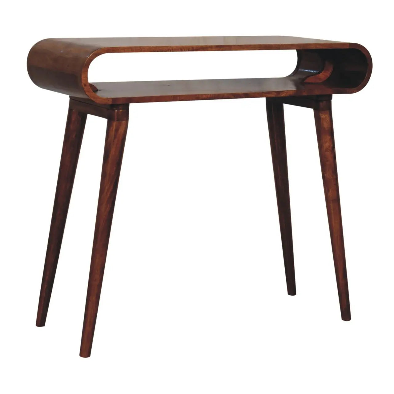 Amaya Honey Caramel Nordic Style Console Table - Living with Luxury