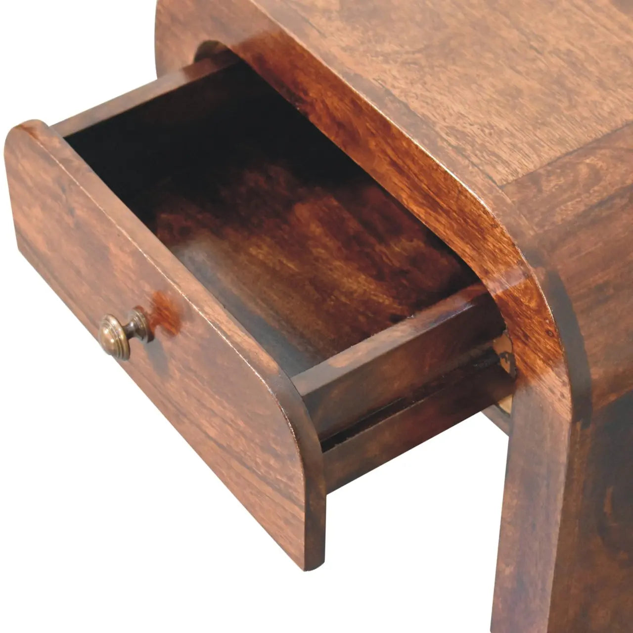 California Walnut Disc Bedside - Living with Luxury
