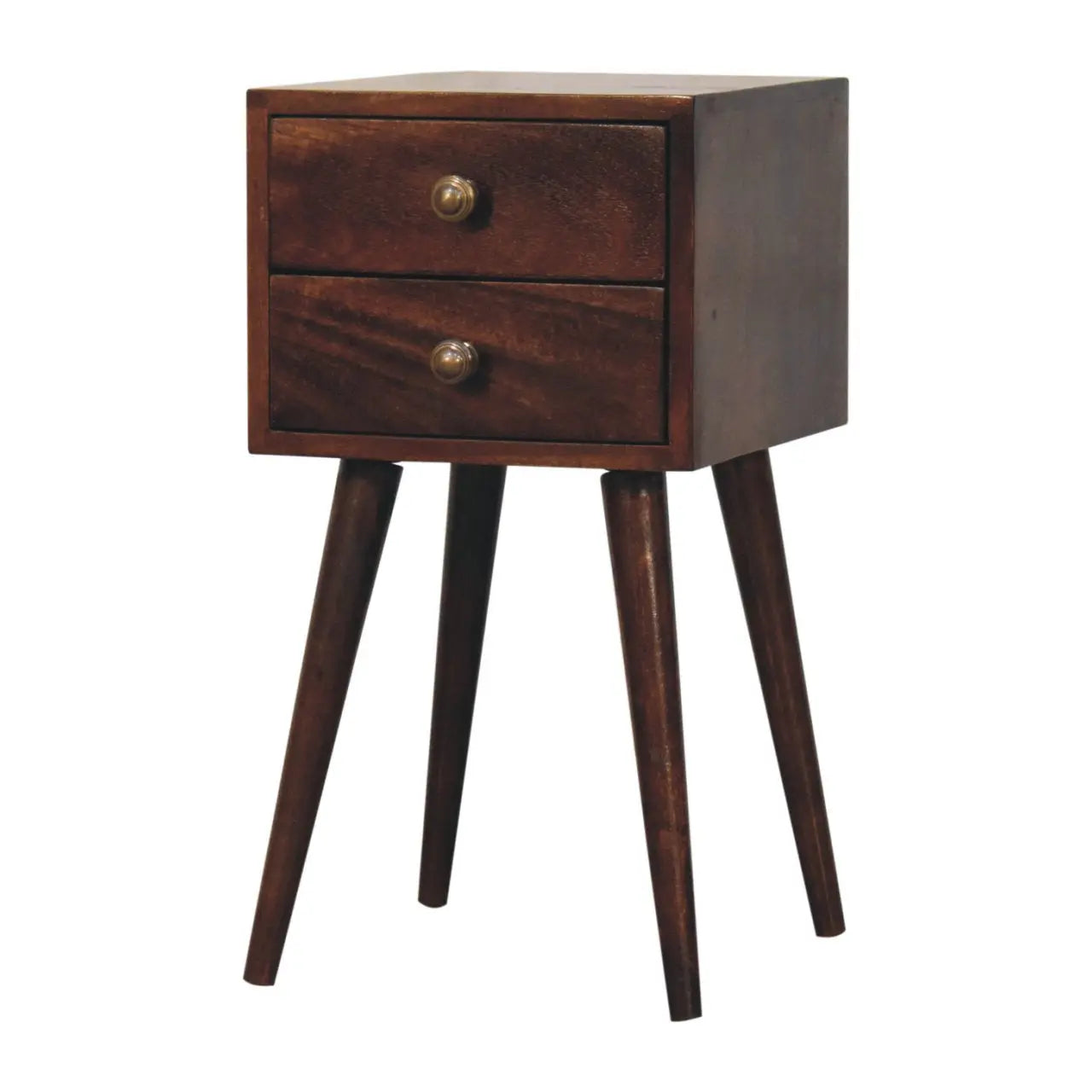 Mini 2 DrawerCalifornia Walnut Bedside - Living with Luxury