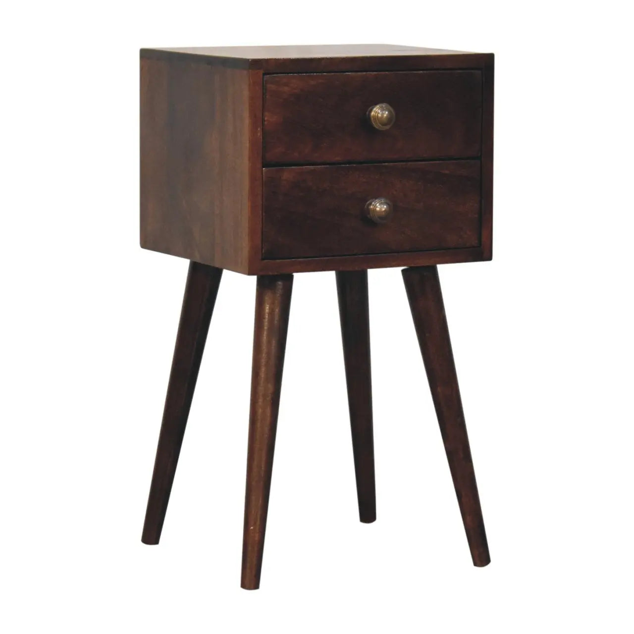 Mini 2 DrawerCalifornia Walnut Bedside - Living with Luxury