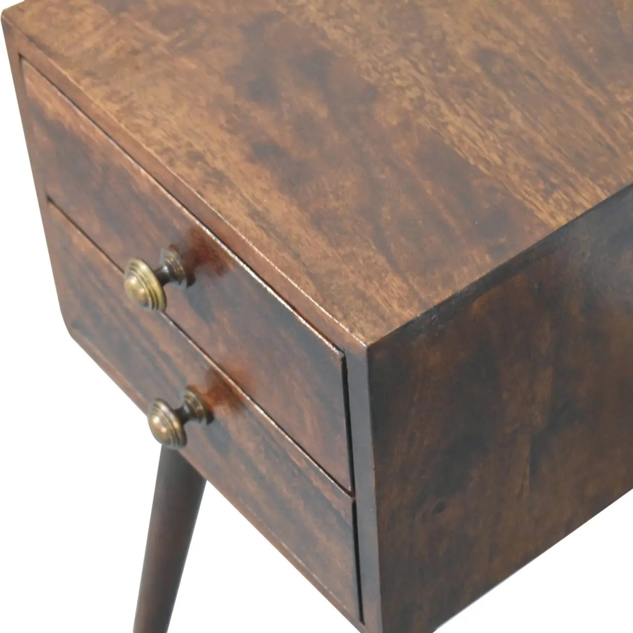 Mini 2 DrawerCalifornia Walnut Bedside - Living with Luxury