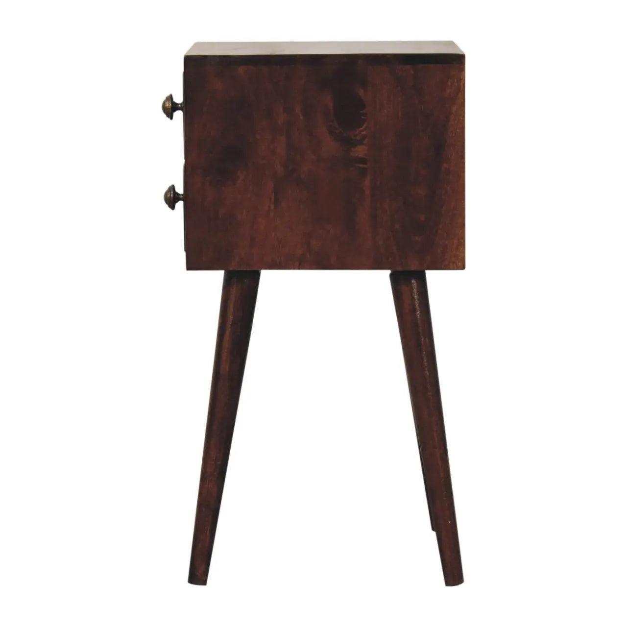 Mini 2 DrawerCalifornia Walnut Bedside - Living with Luxury