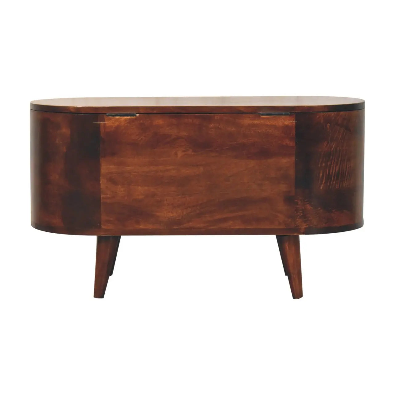 California Walnut Rounded Lid up Blanket Box - Living with Luxury