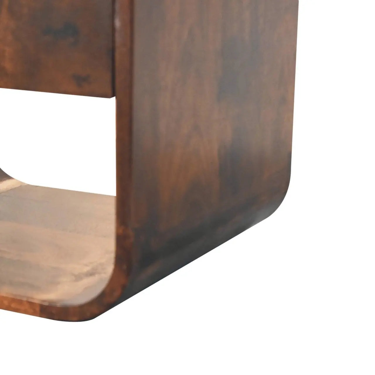 California Walnut Curved Edge Bedside - Living with Luxury