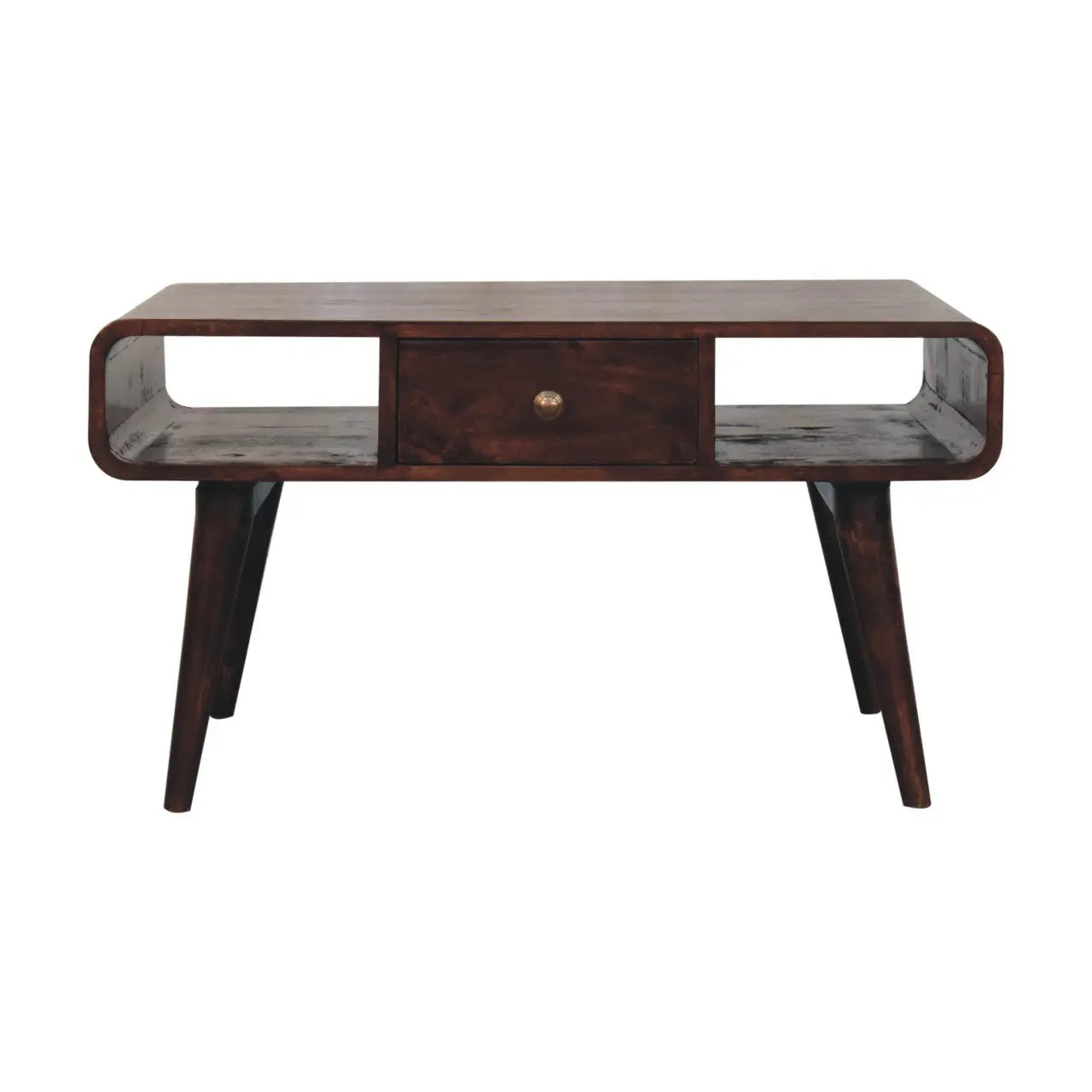 Curved California Walnut Coffee Table - Living with Luxury