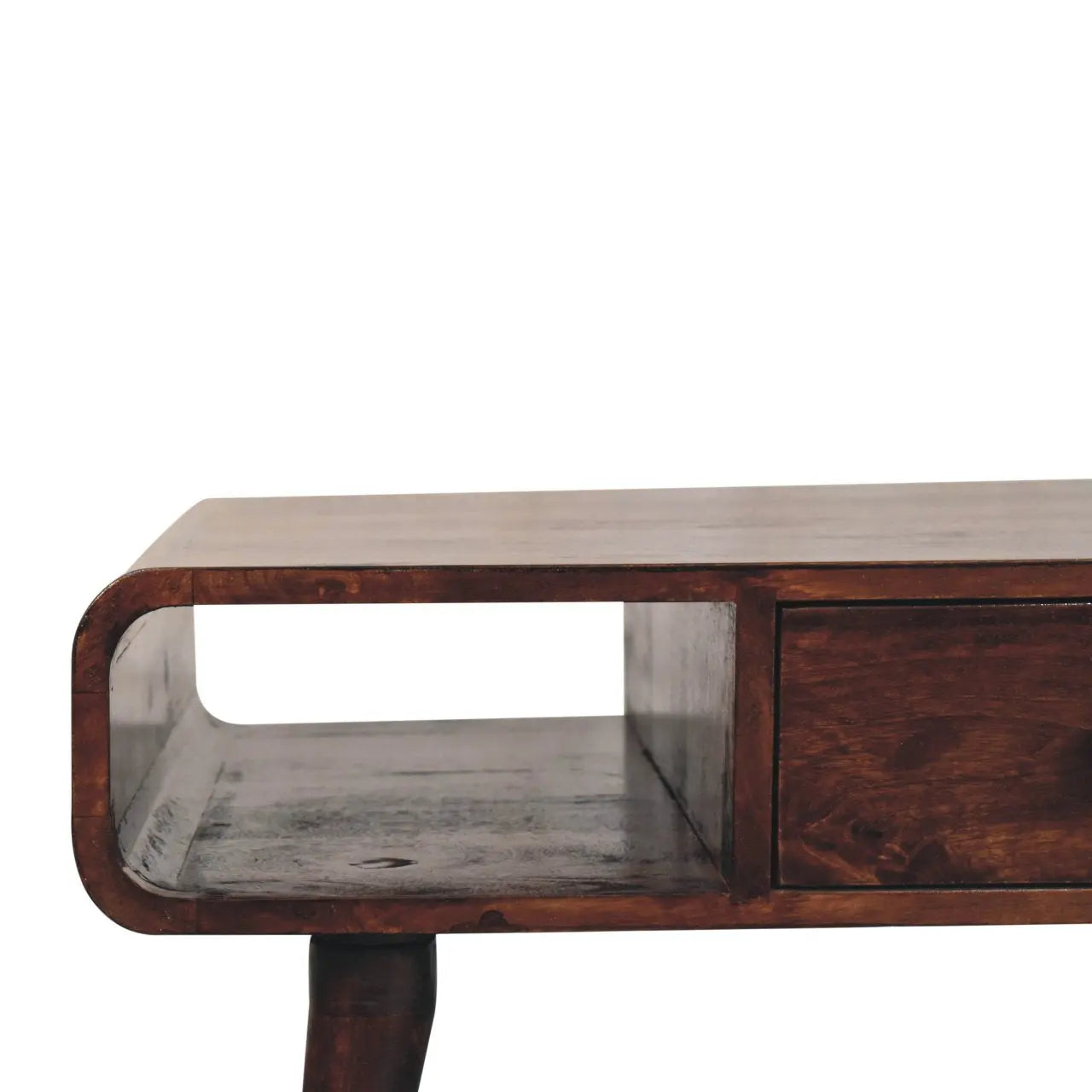 Curved California Walnut Coffee Table - Living with Luxury