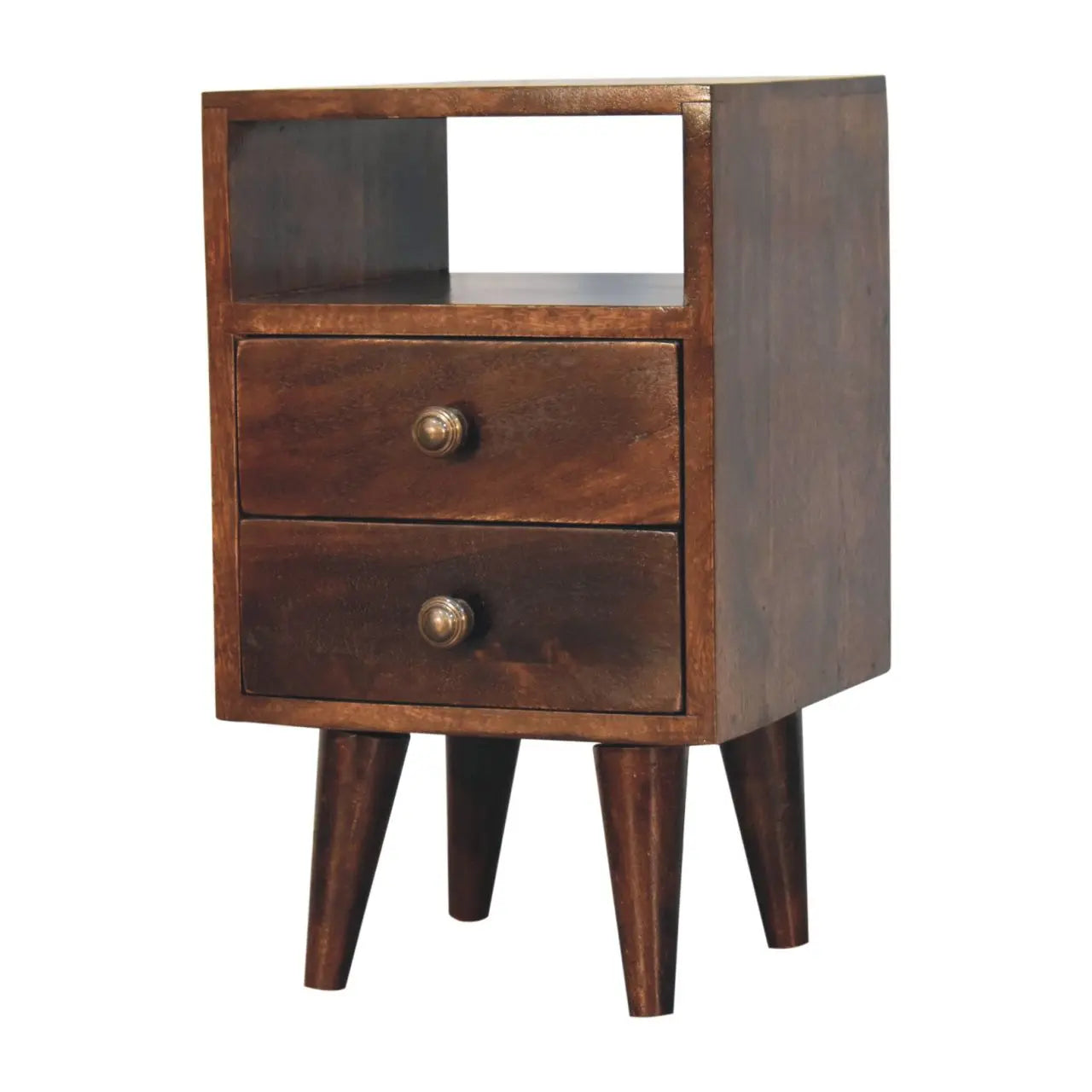 Mini Classic California Walnut Bedside - Living with Luxury
