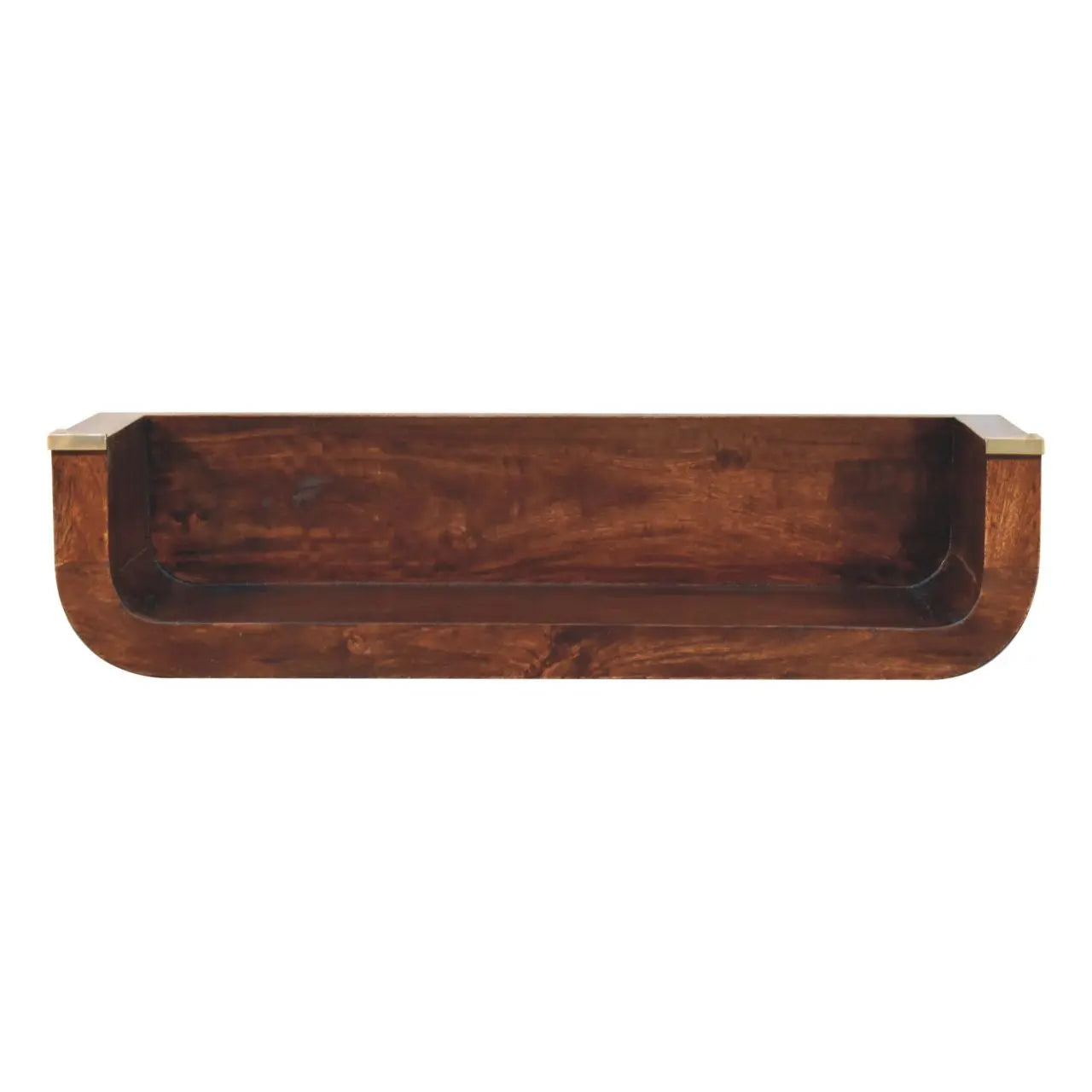 Indira California Walnut Floating Console Table - Living with Luxury