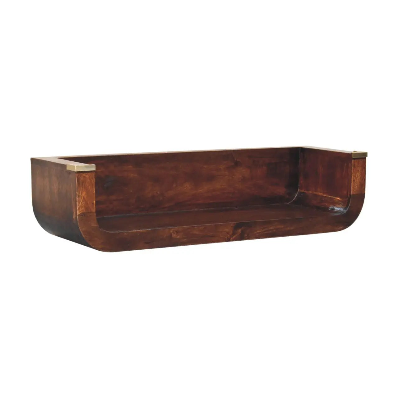 Indira California Walnut Floating Console Table - Living with Luxury