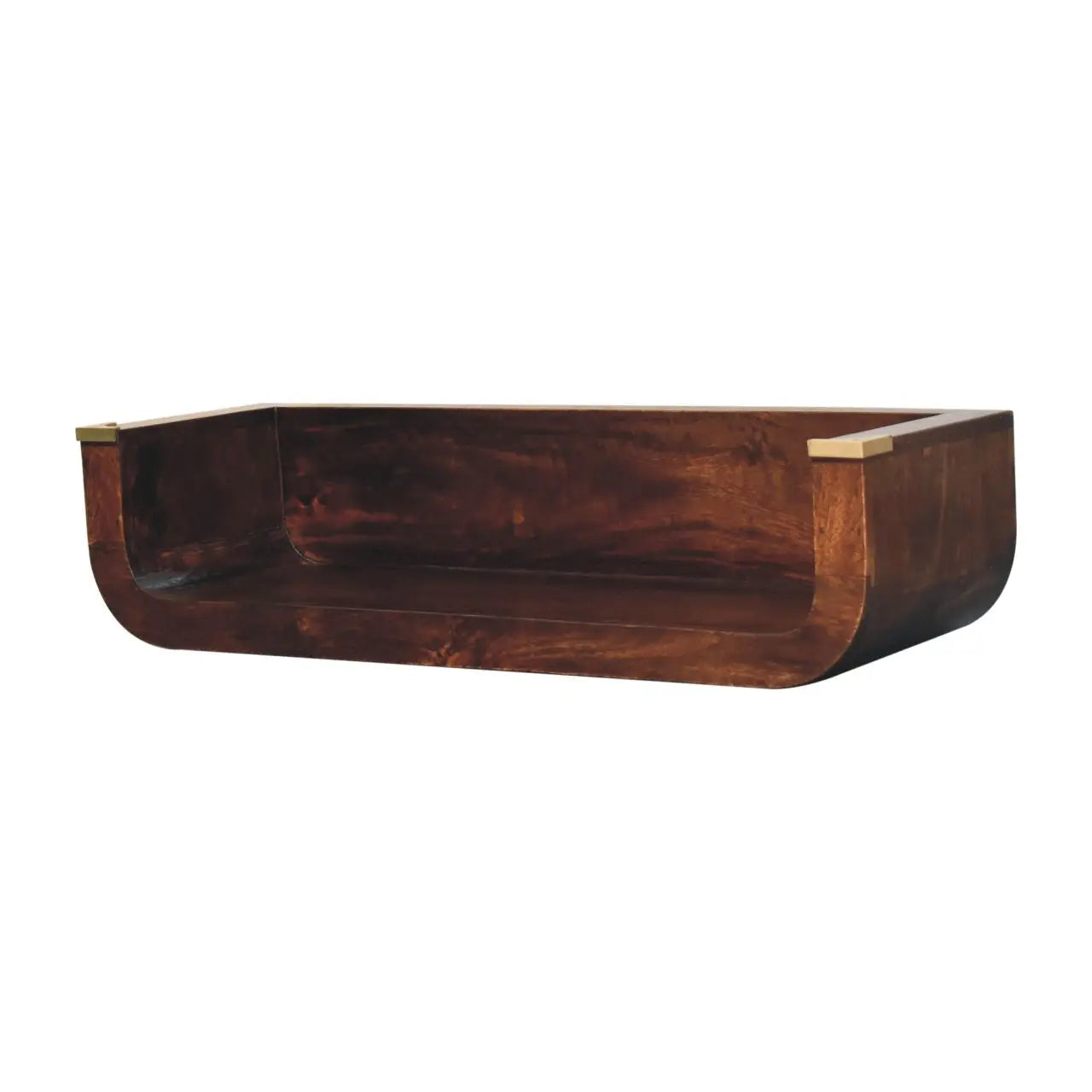 Indira California Walnut Floating Console Table - Living with Luxury