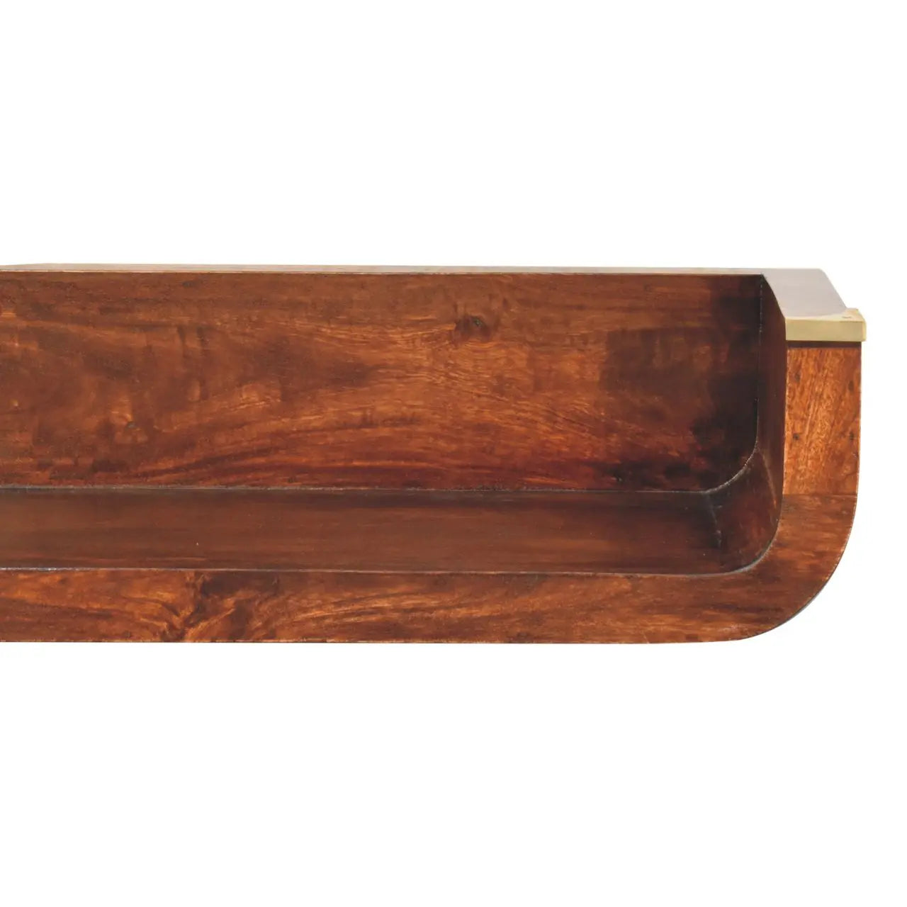 Indira California Walnut Floating Console Table - Living with Luxury