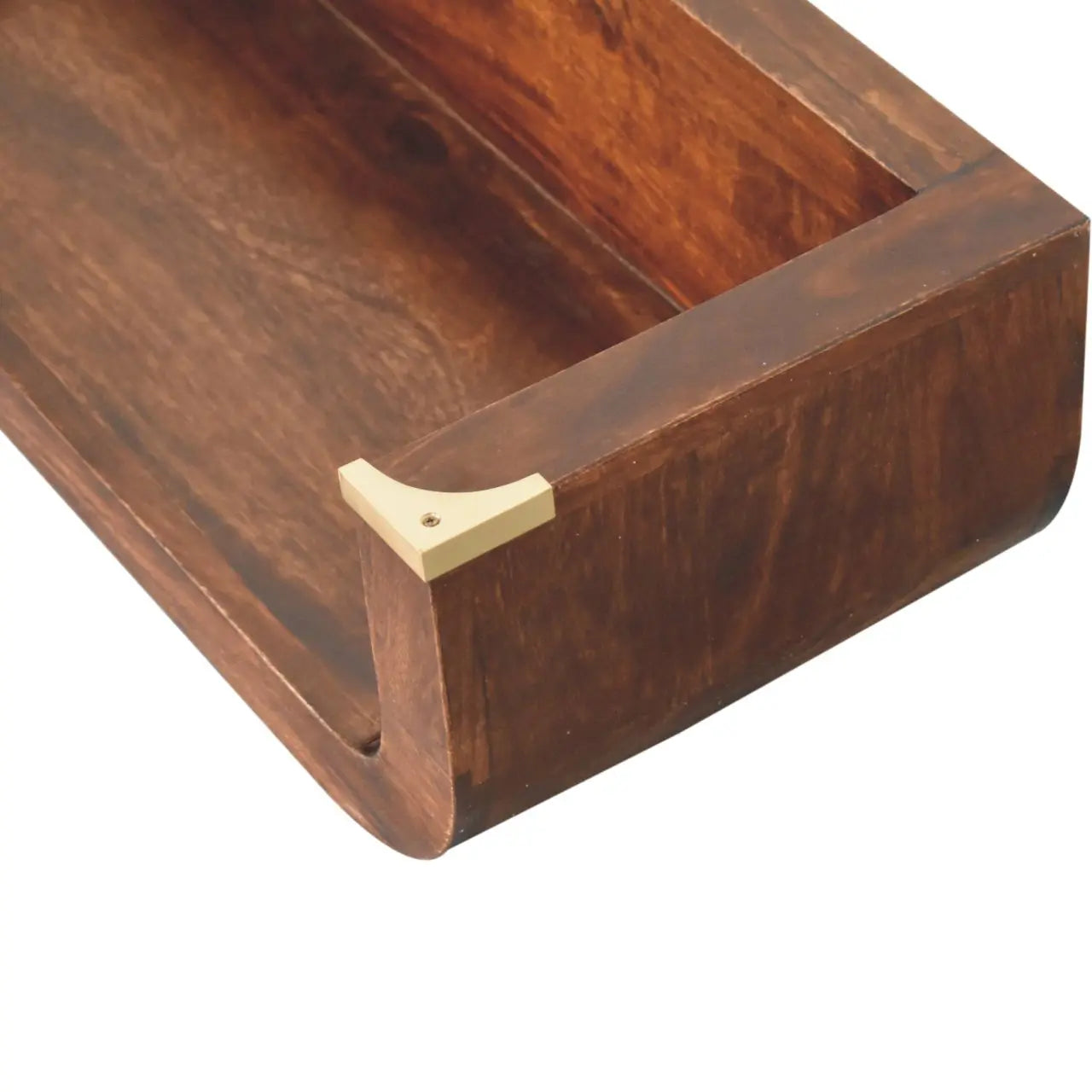 Indira California Walnut Floating Console Table - Living with Luxury