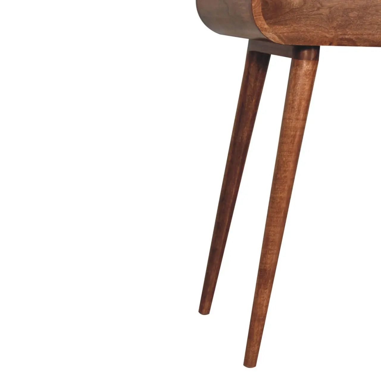 Mini Honey Caramel Dressing Table with Foldable Mirror - Living with Luxury