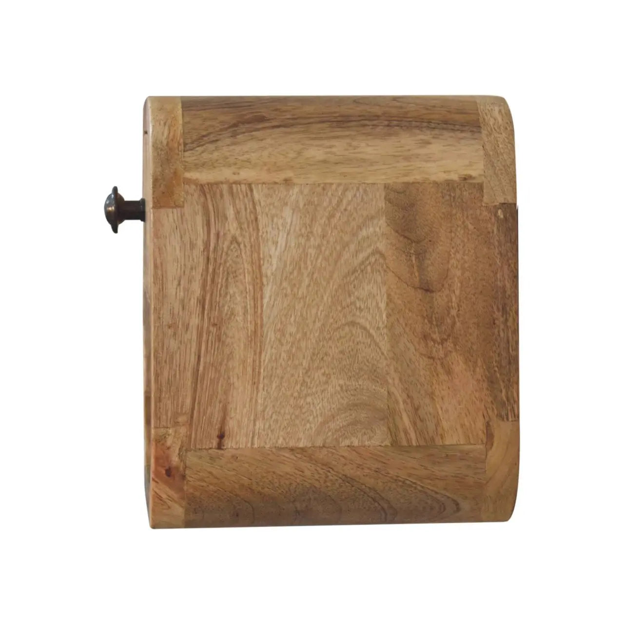 Extra Mini Curved Oak-ish Bedside with Open Slot - Living with Luxury