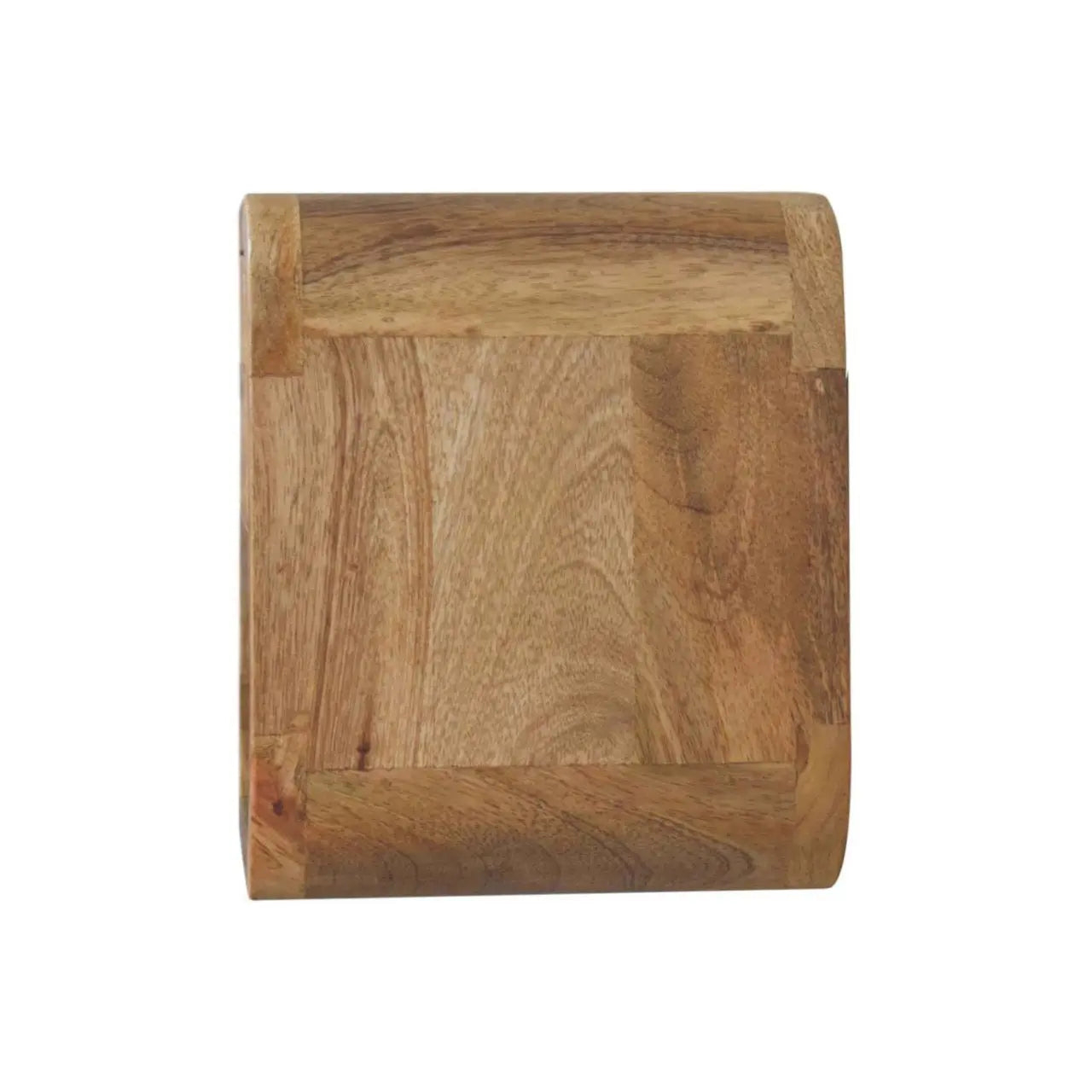 Extra Mini Wall Mounted Curved Oak-ish Bedside with Open Slot - Living with Luxury