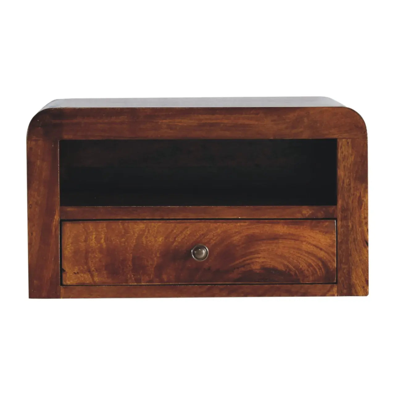 Chunky Chestnut Floating Bedside - Living with Luxury