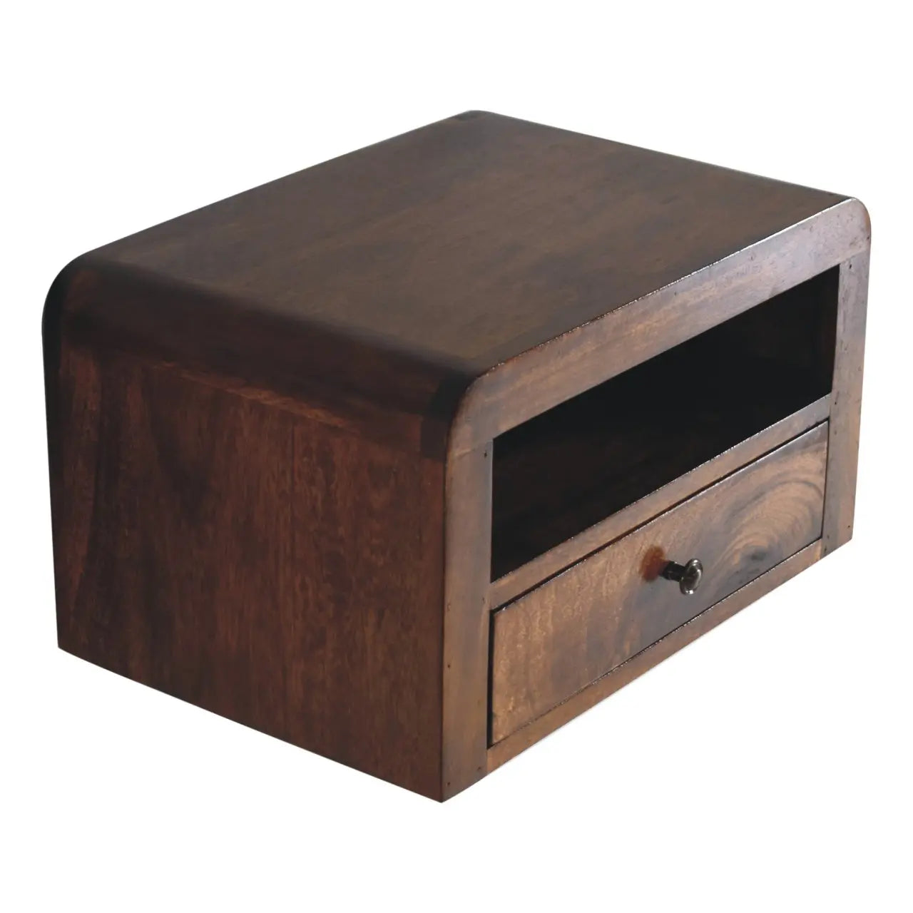 Chunky Chestnut Floating Bedside - Living with Luxury