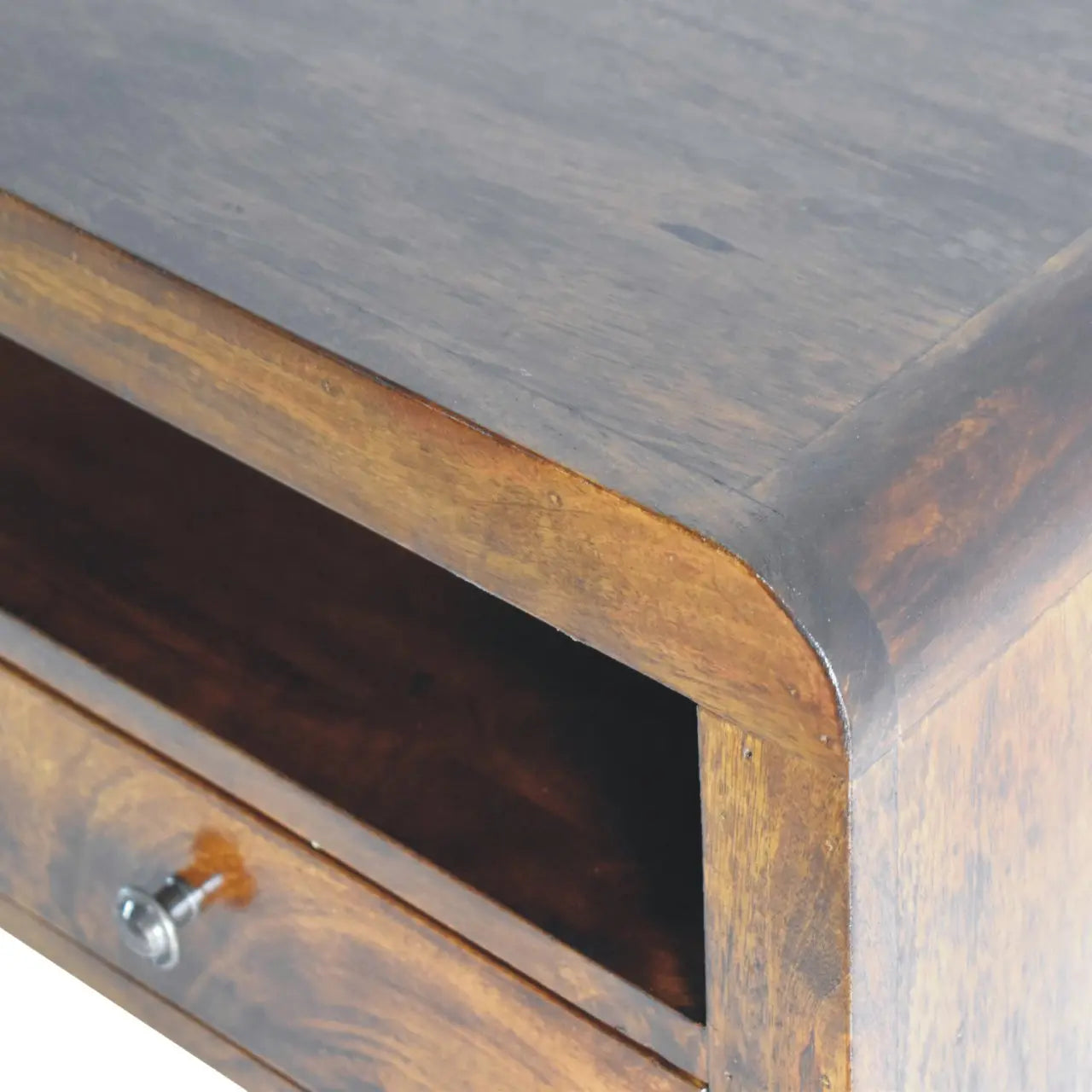 Chunky Chestnut Floating Bedside - Living with Luxury