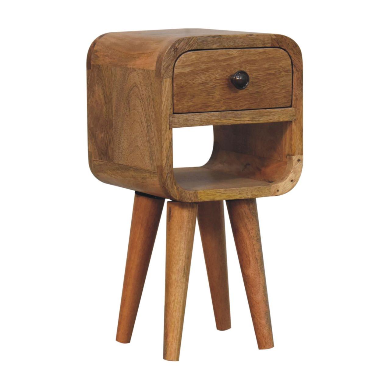 Extra Mini Oak-ish Curve Lower Bedside