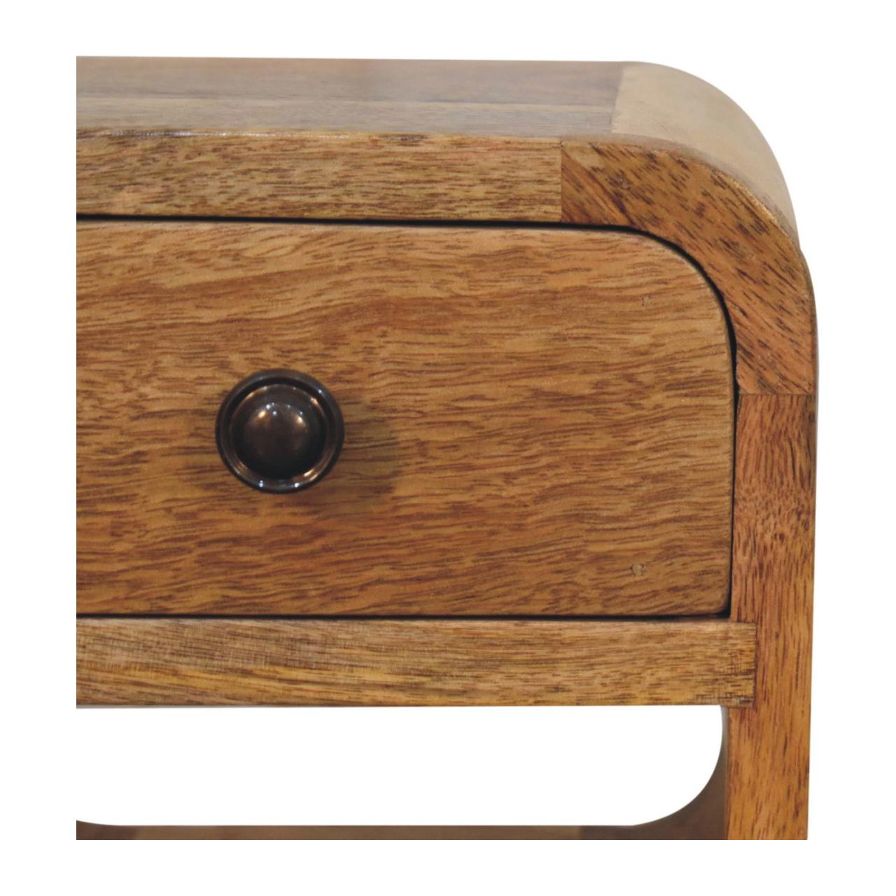 Extra Mini Oak-ish Curve Lower Bedside