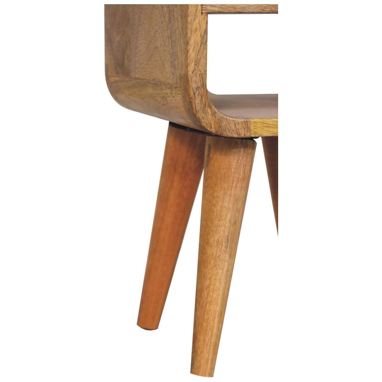 Extra Mini Oak-ish Curve Lower Bedside