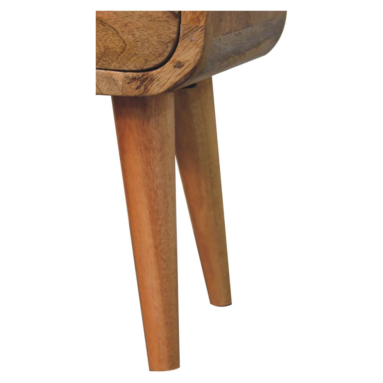 Extra Mini Oakish Curve Open Slot Bedside