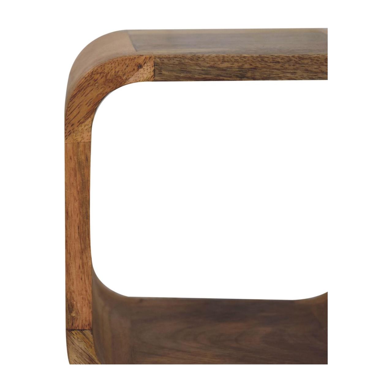 Extra Mini Minimalist Open Curved Oak-ish Bedside