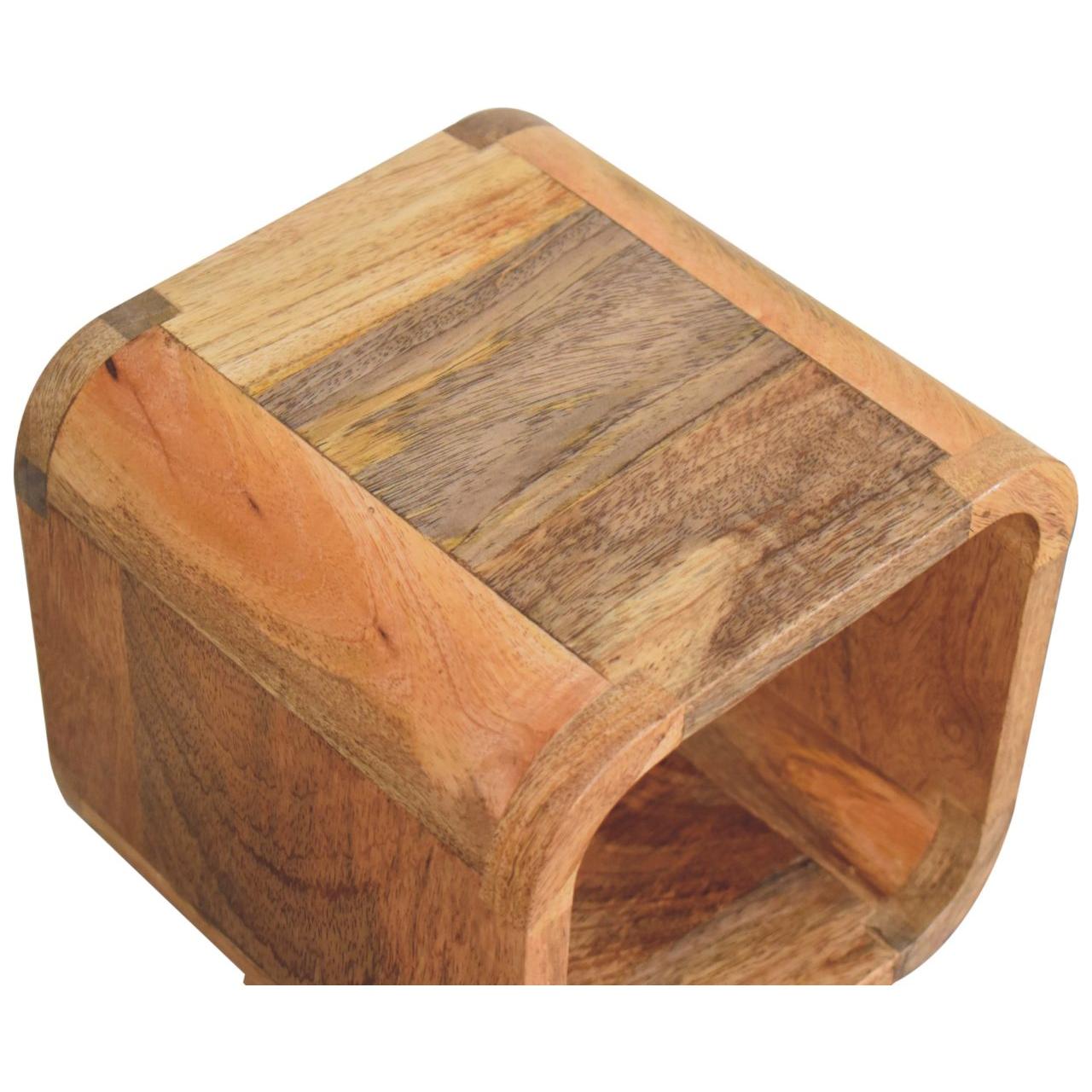 Extra Mini Minimalist Open Curved Oak-ish Bedside