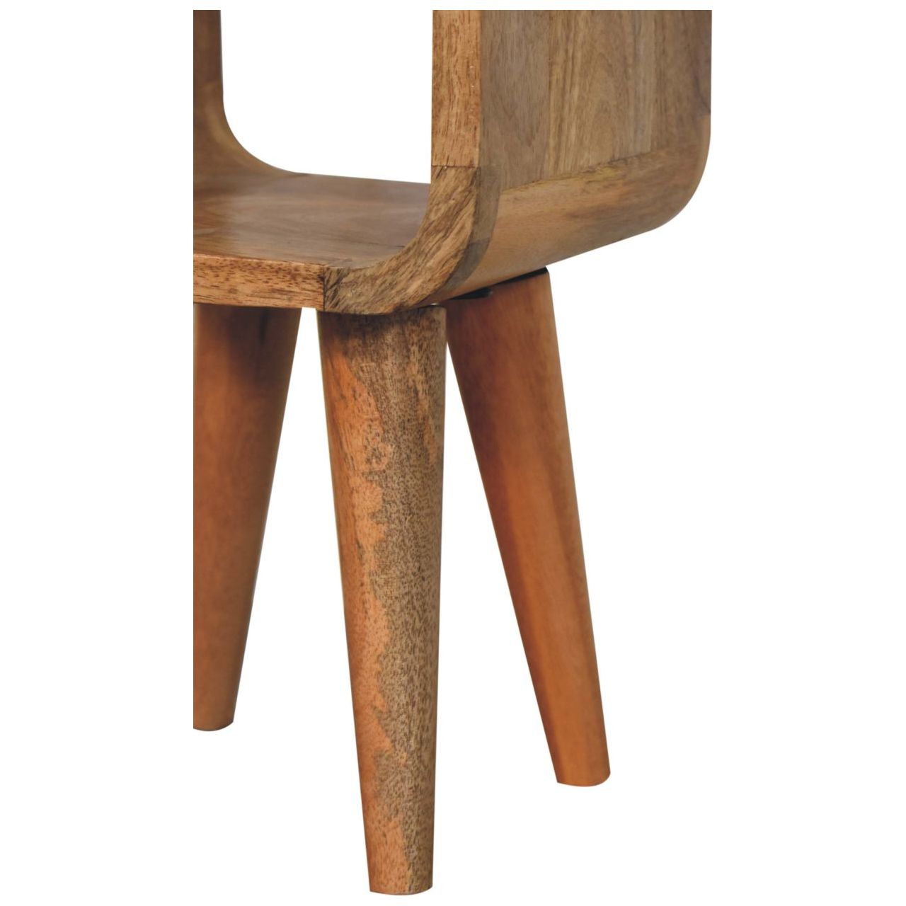 Extra Mini Minimalist Open Curved Oak-ish Bedside